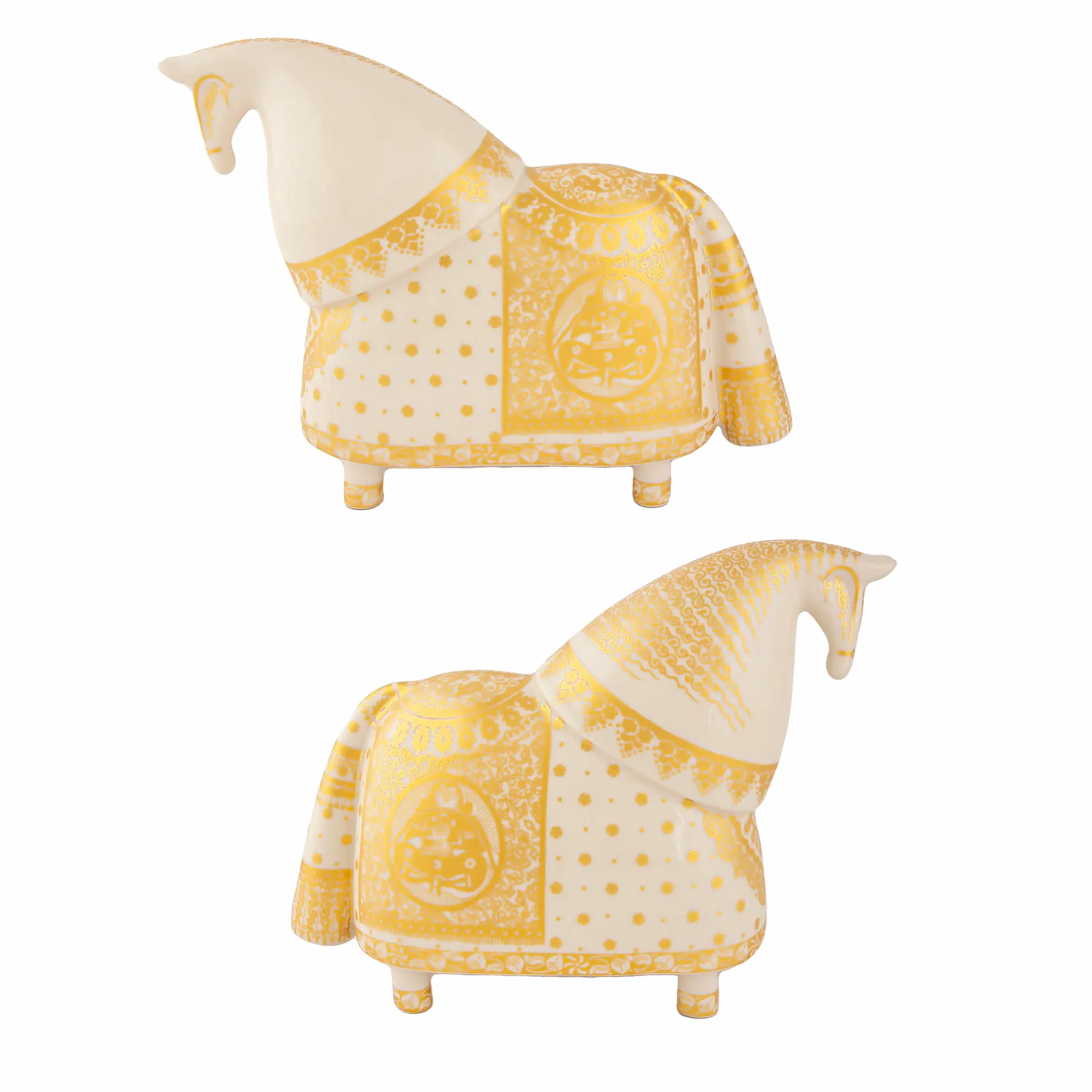 Persian Horse Sculpture – Knight Design (White)