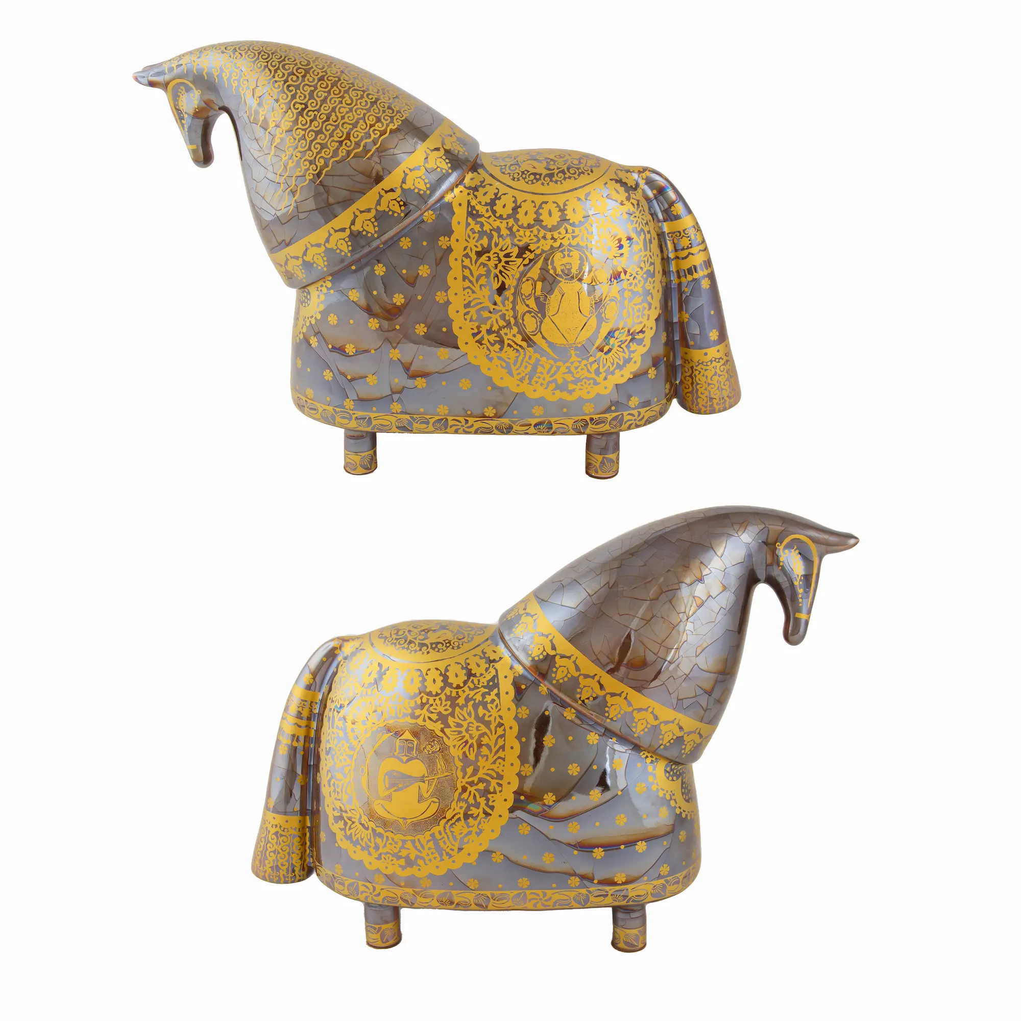 Persian Horse Sculpture – Knight Design (Brown)
