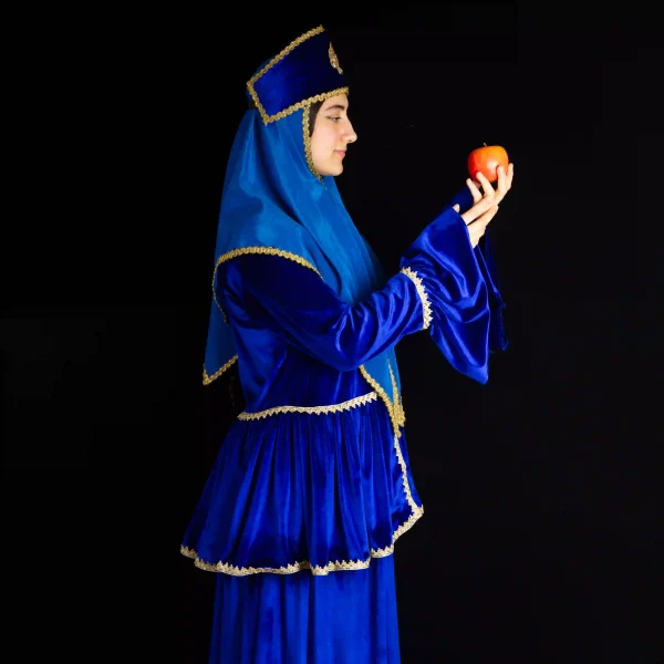 Qajar-Style Women’s Traditional Velvet Outfit