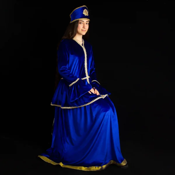 Qajar-Style Women’s Traditional Velvet Outfit