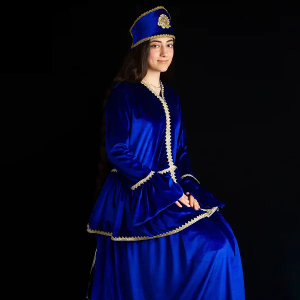 Qajar-Style Women’s Traditional Velvet Outfit