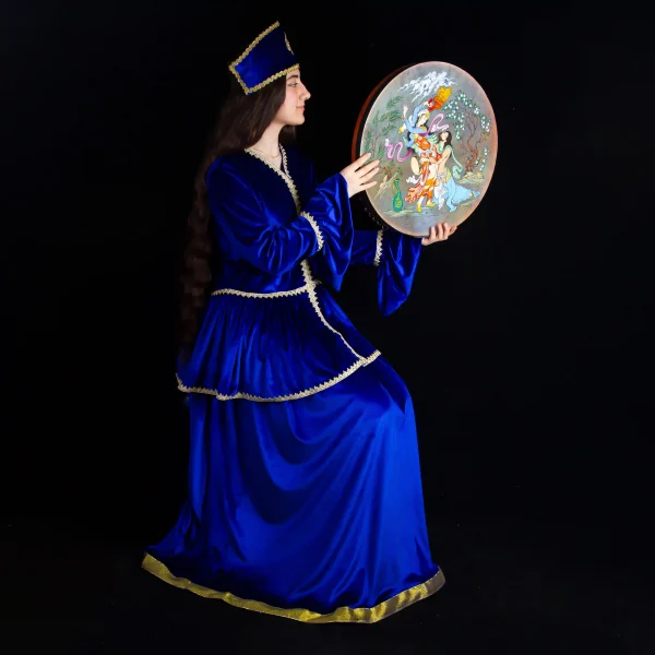Qajar-Style Women’s Traditional Velvet Outfit
