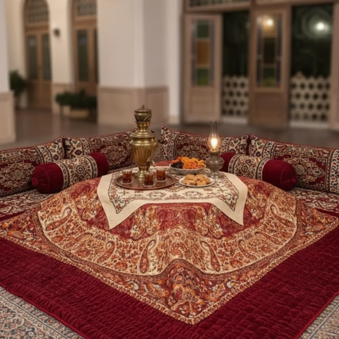 Luxury Termeh Korsi Blanket – Customizable Size and Color