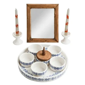 Blue Design Ceramic Haft Seen Table Set