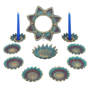 Persian Sunflower Patina Art Haft Sin Set