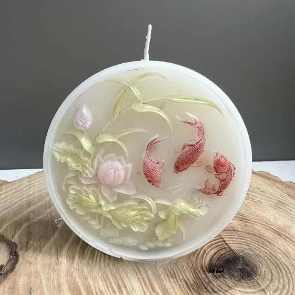 Handcrafted Goldfish Design Candle 9cm