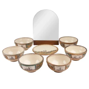 Four Garden Hamedan Ceramic Haft Sin Set