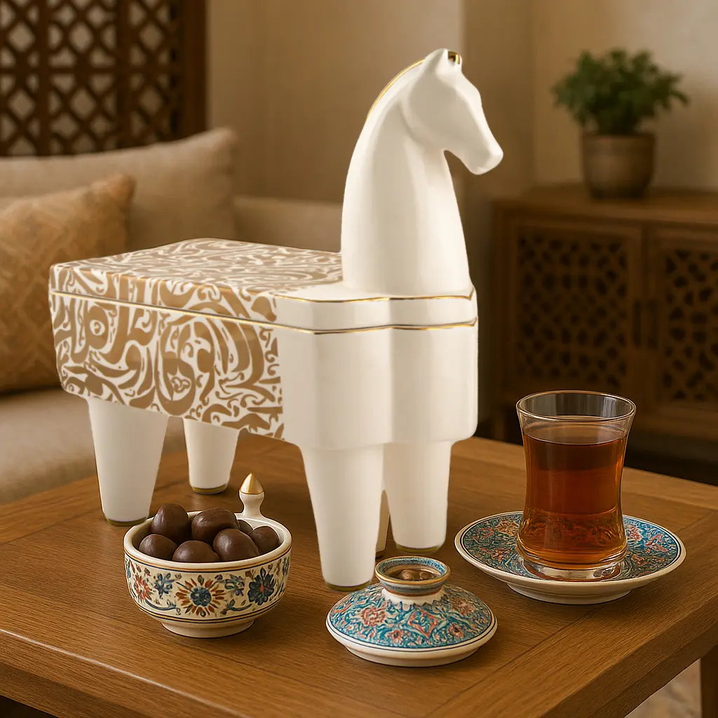 Equestrian Horse Elegance Ceramic Candy Dish