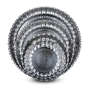 Hammered Aluminum Serving Tray – Vintage-Style Round Platter