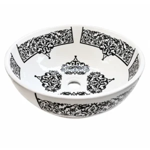 Hand-Painted Persian Design Luxury Ceramic Wash Basin
