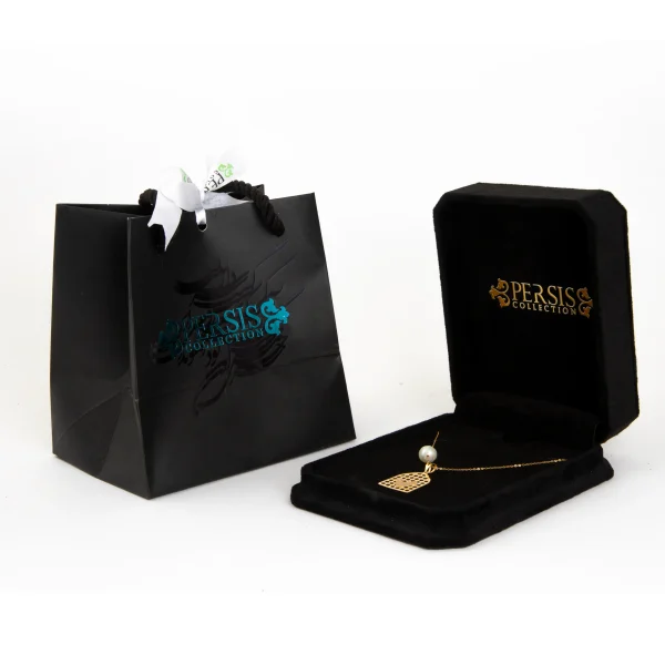 18K Gold Ameen Bird Necklace with Pearl