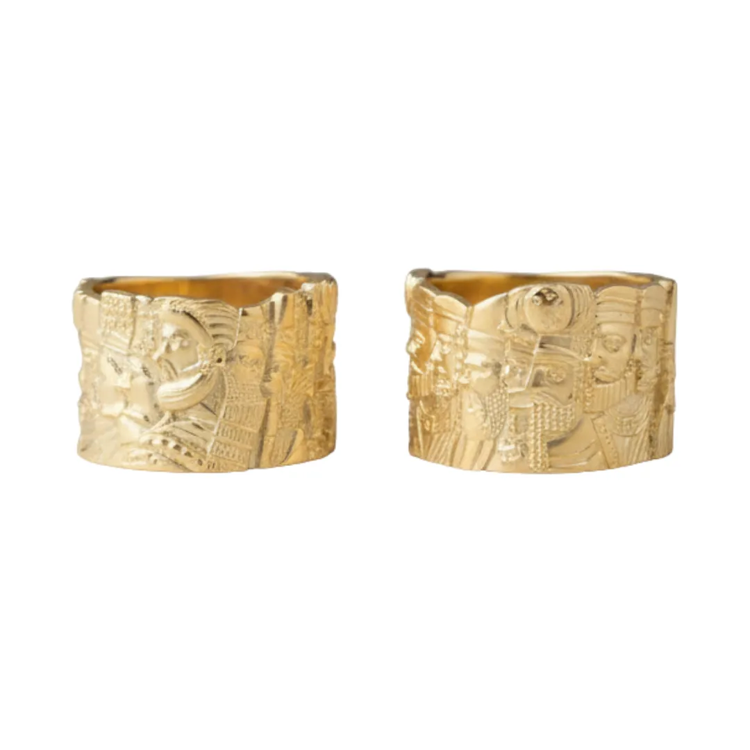 18K Gold Women’s Civilization Ring – Persian Heritage Design