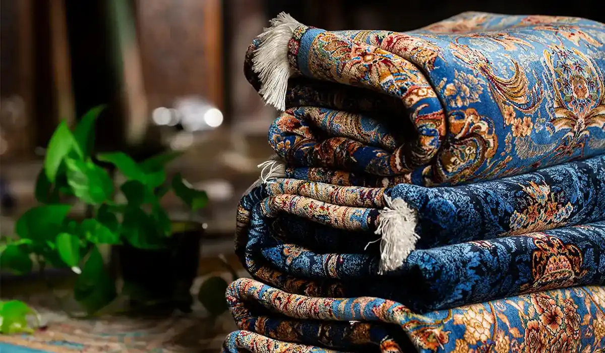 blue Persian rug