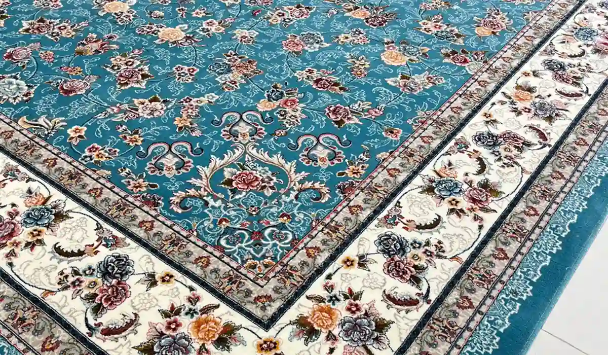 Kashan Handmade Persian blue rug
