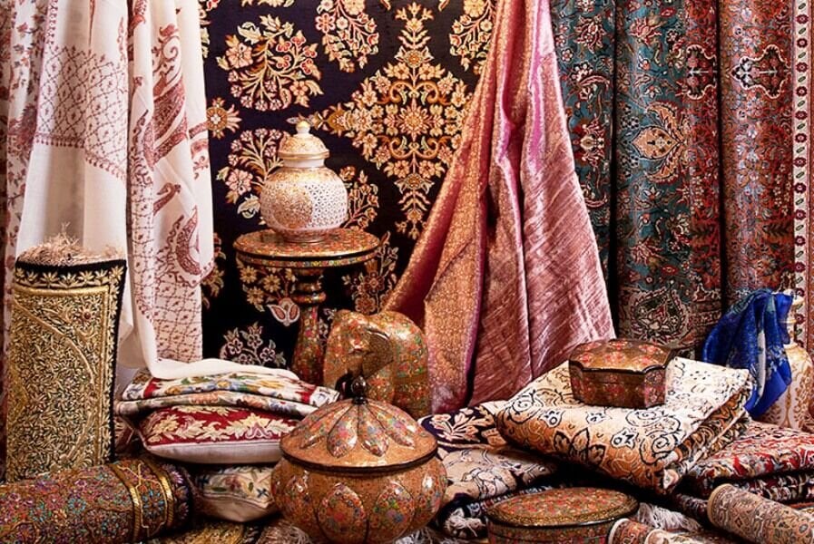 Showcase of Finished Persian Handicrafts
