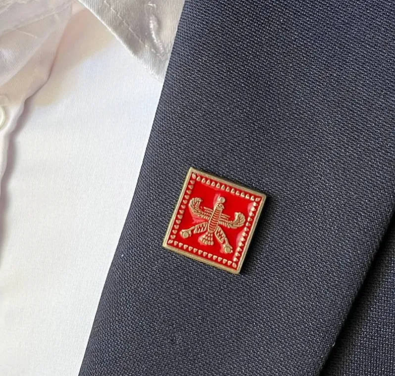 Persian Achaemenid Flag Pin Brooch