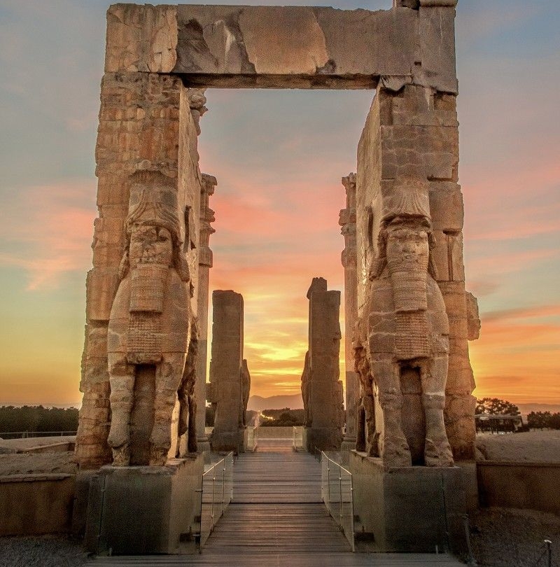 Persepolis Iran ruins with ancient columns and stone gateways