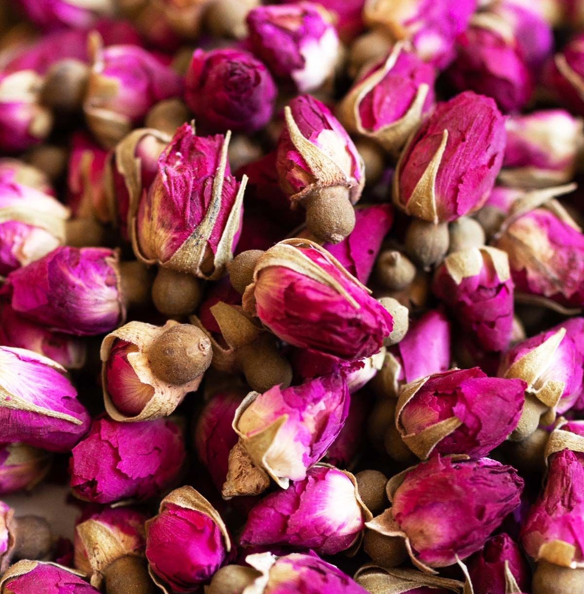 Premium dried Iranian rose buds for organic rose tea
