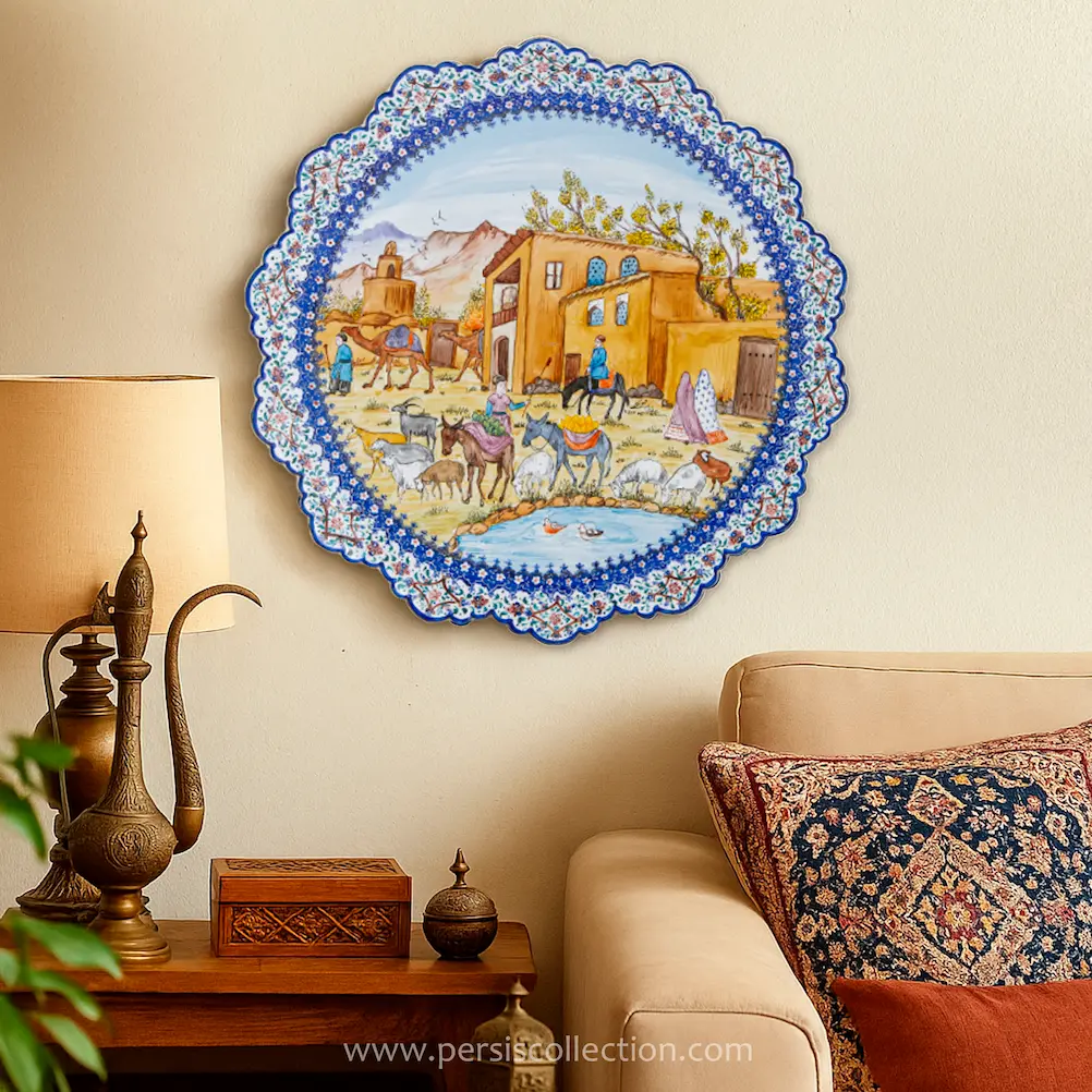 Persian Mina Kari Wall Plate