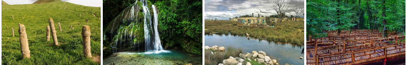 Natural beauty of Golestan Province with lush forests, emerald springs, and dramatic mountain landscapes