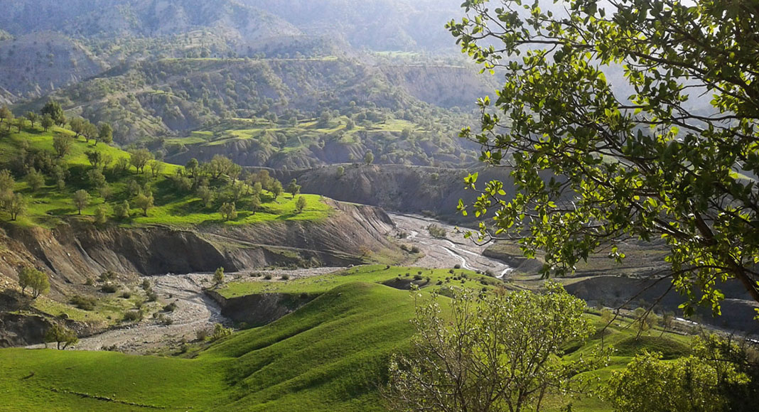 Scenic view of Ilam Province’s natural beauty with Zagros Mountains and rivers.