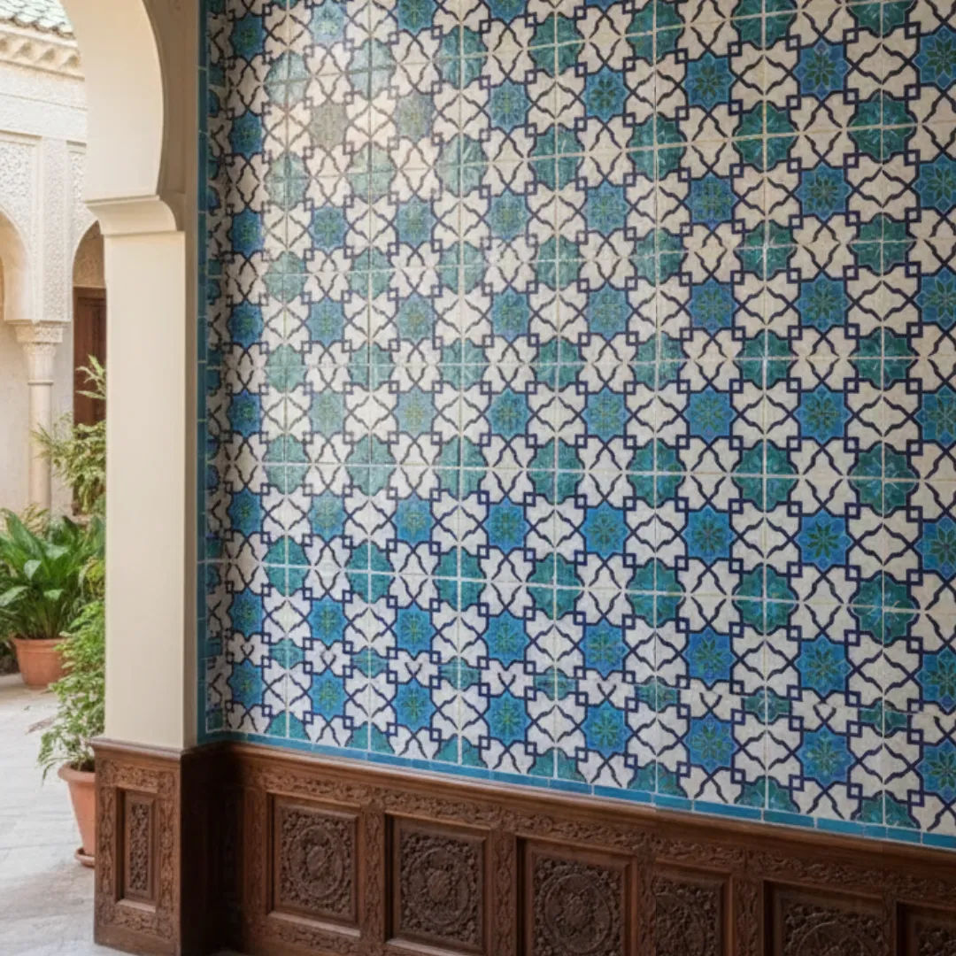 Elegant Persian Tiles - Iranian Ceramic Arsi Design for Kitchen & Bathroom