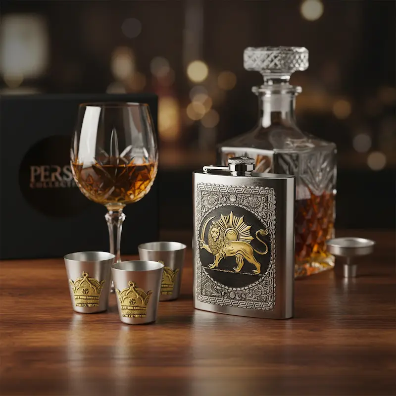 Persian Drinkware Set With Sun & Moon Design