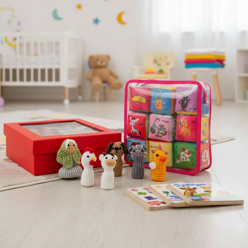 Persian Gifts for Kids Finger Puppets Bilingual Books and Game Cushions