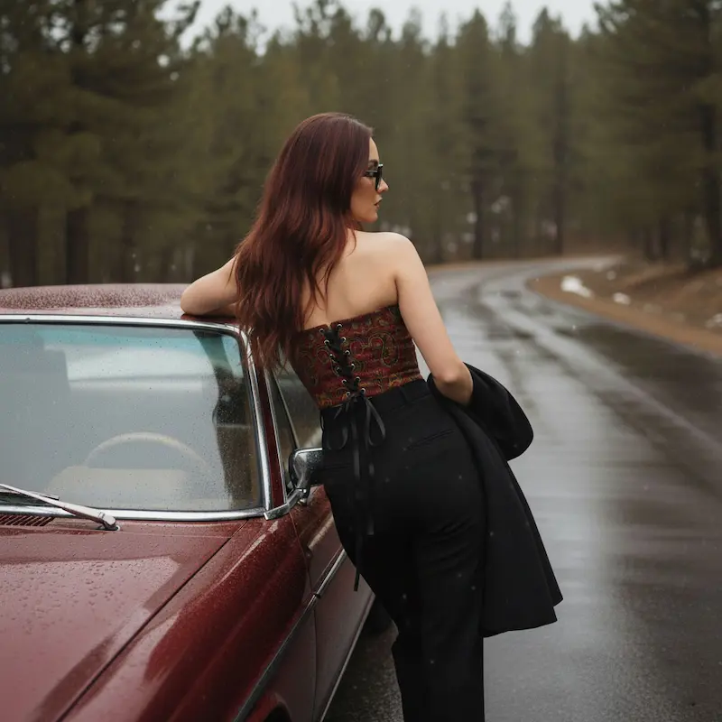 Persian Women's Clothing Red Termeh Adjustable Floral Top with Boteh Jageh Design