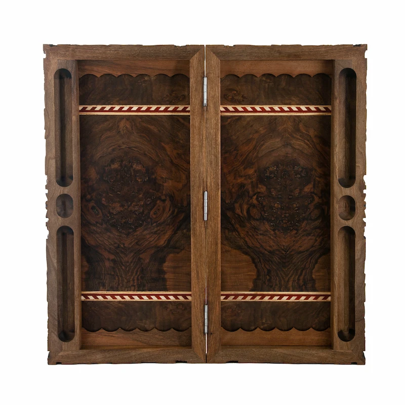 Persepolis-Inspired Hand-Carved Persian Backgammon Set
