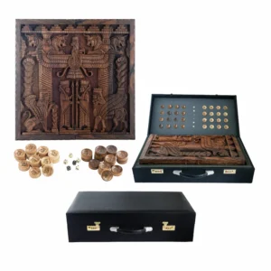 Persepolis-Inspired Hand-Carved Persian Backgammon Set