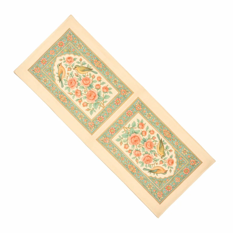 Handcrafted Persian Cushions & Table Runner – Velvet with Dome Pattern