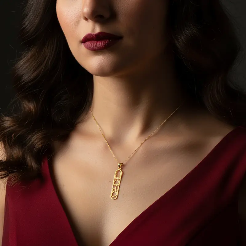 Luxury Calligraphy Persian Name Necklace – Personalized Jewelry Gift