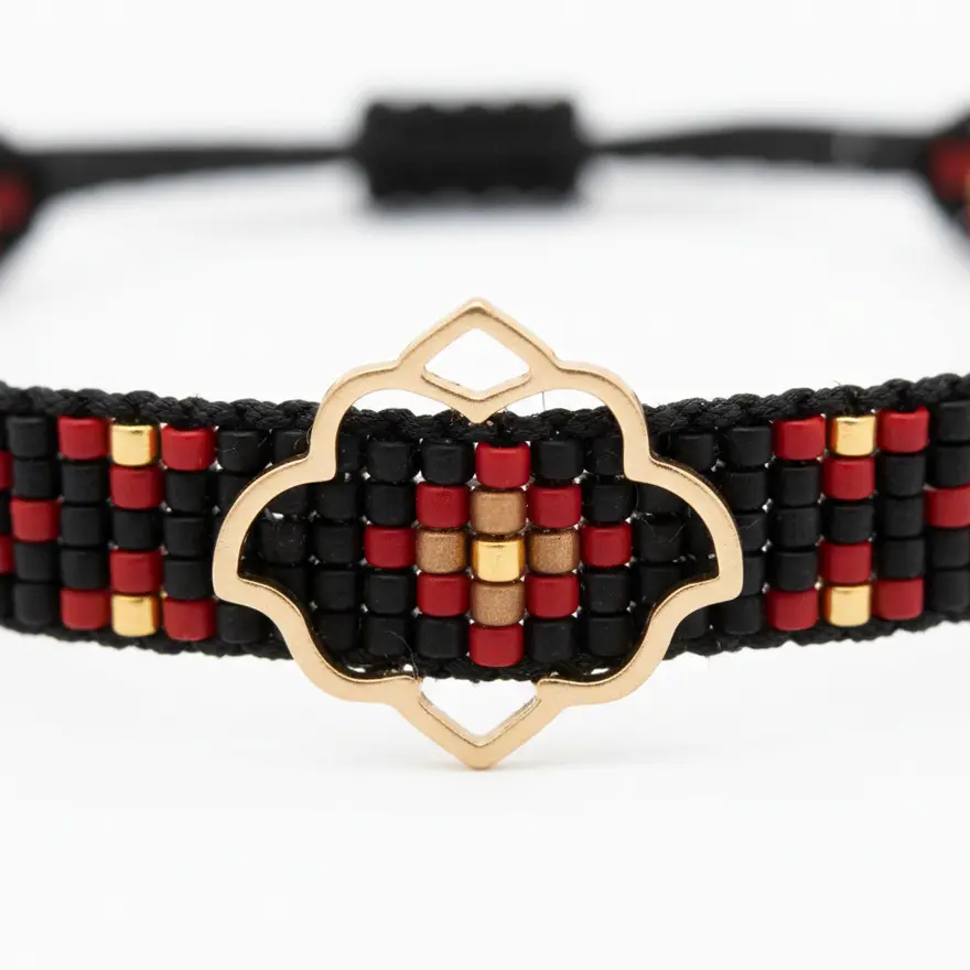 Persian Bracelet with 18k Gold and Miyuki Beads