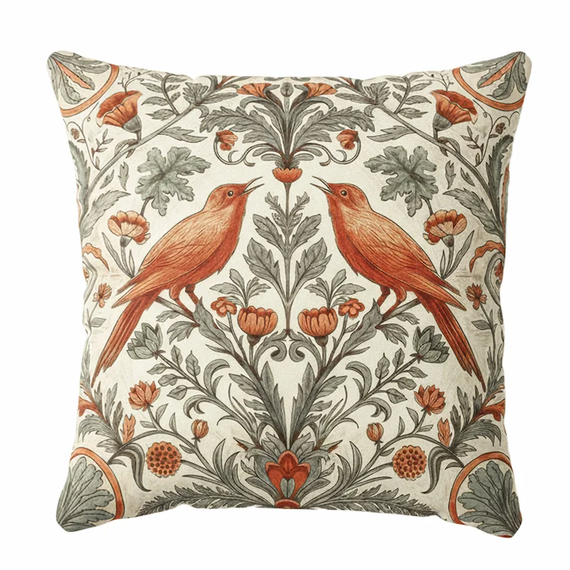 Persian Cushions & Runners Set - Floral Velvet Cushion & Runner