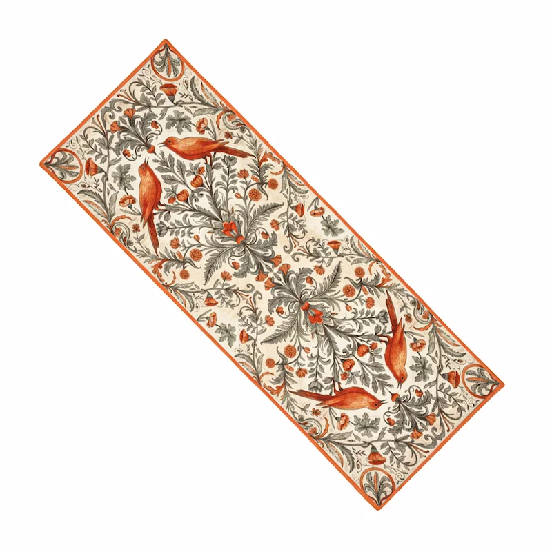 Persian Cushions & Runners Set - Floral Velvet Cushion & Runner