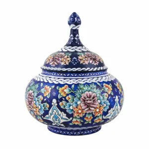 Persian Fine Art Mina Kari Candy Dish with Lid