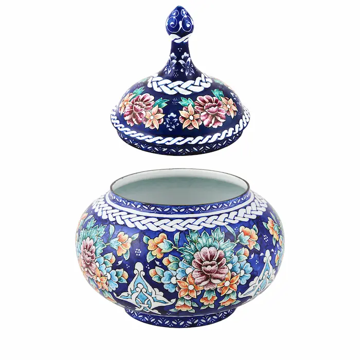 Persian Mina Kari Bowl – Handmade Decorative Dish