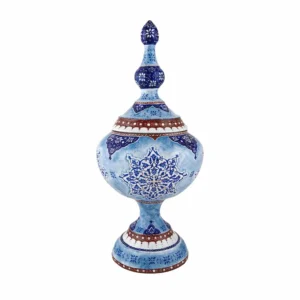 Persian Minakari Bowl – Colorful Enamel Copper Display Dish