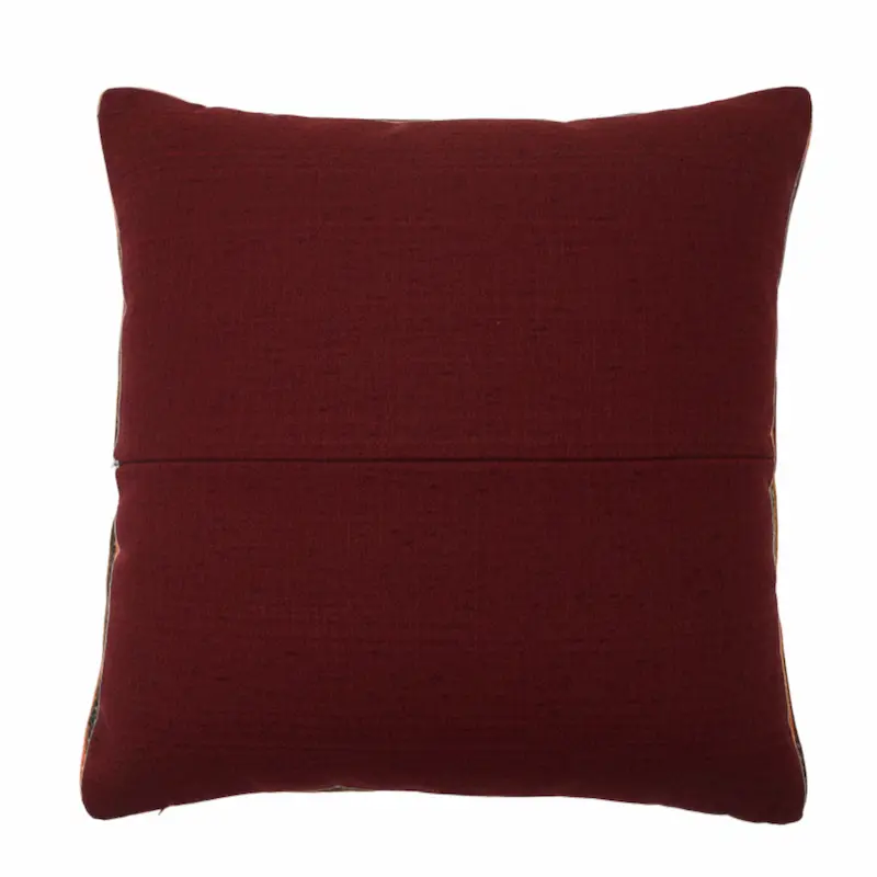 Persian Pillows with Red Velvet Wool Cushions and Traditional Boostan Design