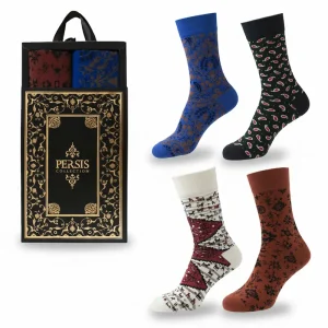 Persian Socks Gift Set – Soft Cotton Socks with Iranian Architectural Prints