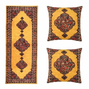 Persian Velvet Cushions & Tablecloth Set – Decorative Home Accent