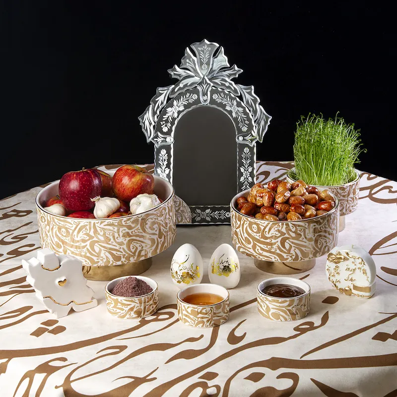 Haft Seen Decorative Set: Nubahar Ceramic Collection