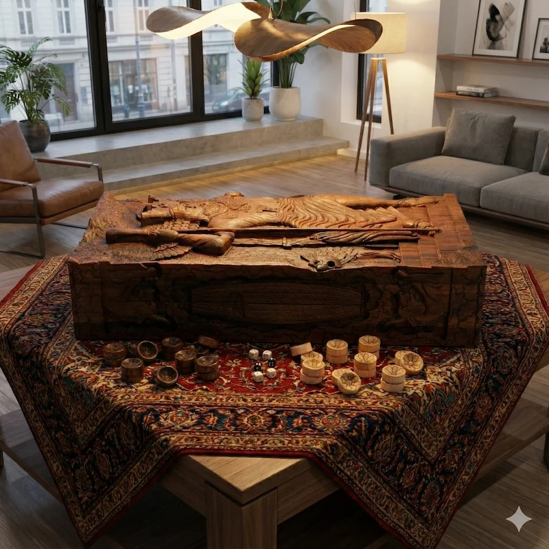 Persian Inlaid Backgammon Set – King Khshayar Edition
