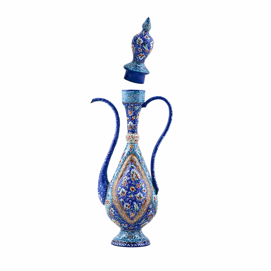 Persian Minakari Art Metal Rosewater Sprinkler – Hand-Painted