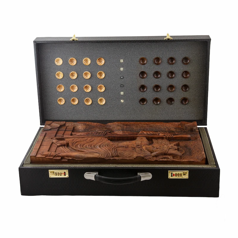 Persian Inlaid Backgammon Set – King Khshayar Edition