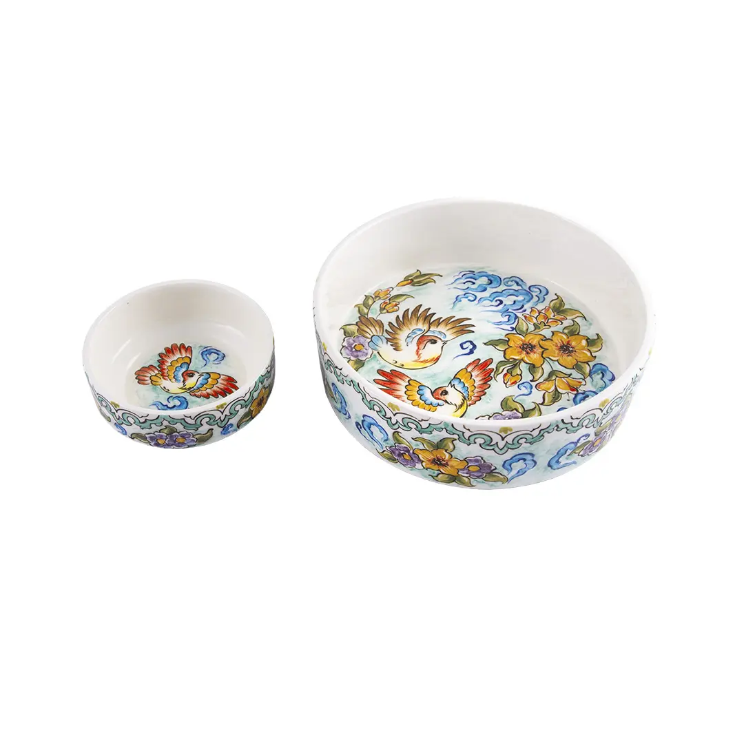 Ceramic Haft Sin Set – Hand-Painted Gol-o-Morgh Design