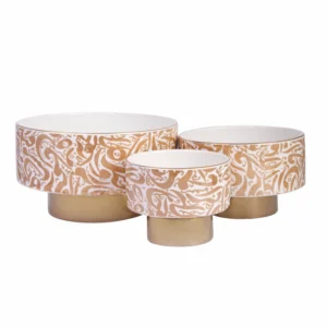 Golden Calligraphy Persian serving Bowl Set