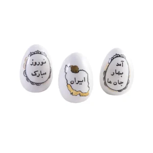 Handmade Haft Seen Ceramic Egg For Nowruz