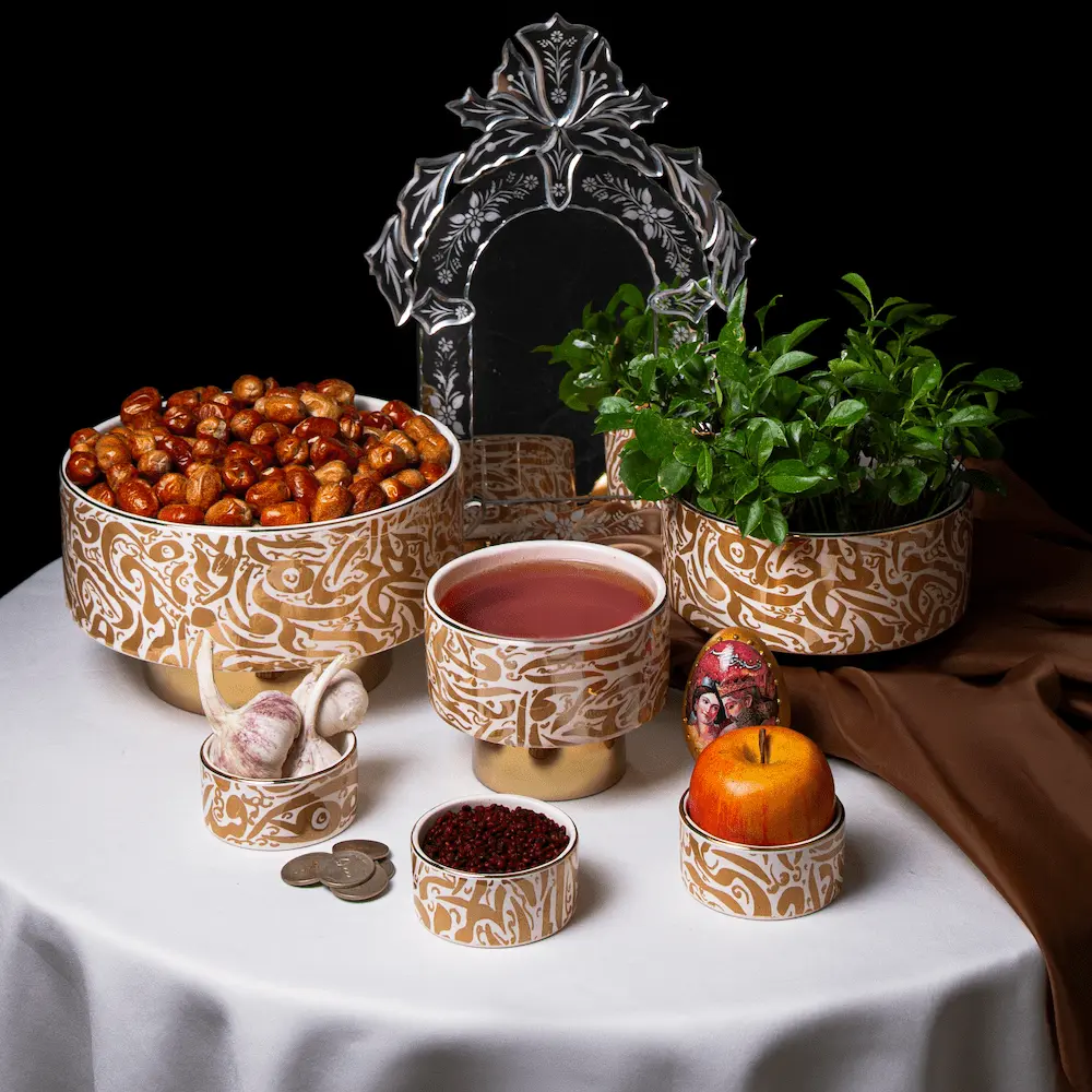 Haft Seen Decorative Set: Nubahar Ceramic Collection